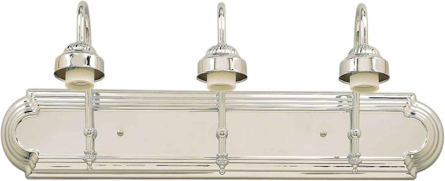 Forte Lighting 52703-05 Traditional 3-Light Vanity Fixture with Chrome Finish , Chrome Finish