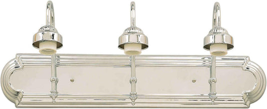 Forte Lighting 52703-05 Traditional 3-Light Vanity Fixture with Chrome Finish , Chrome Finish
