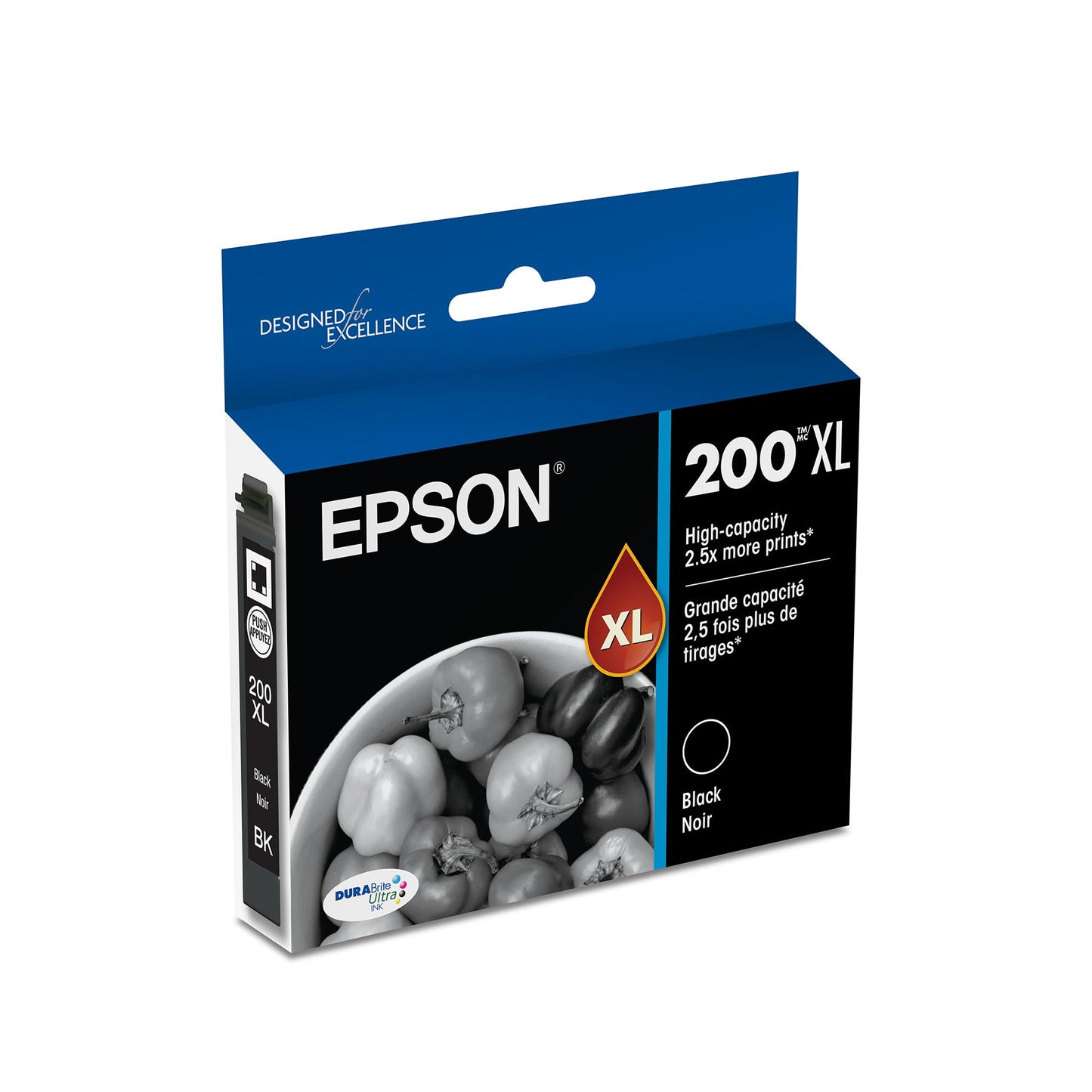 Epson 200 DURABrite Ultra Ink High Capacity Black Cartridge (T200XL120-S) Works with Workforce WF-2520, 2530, 2540, Expression XP-200, 300, 310, 400
