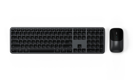 Satechi Slim CEX3 Wireless Keyboard & Mouse Combo, Bluetooth, Space Black