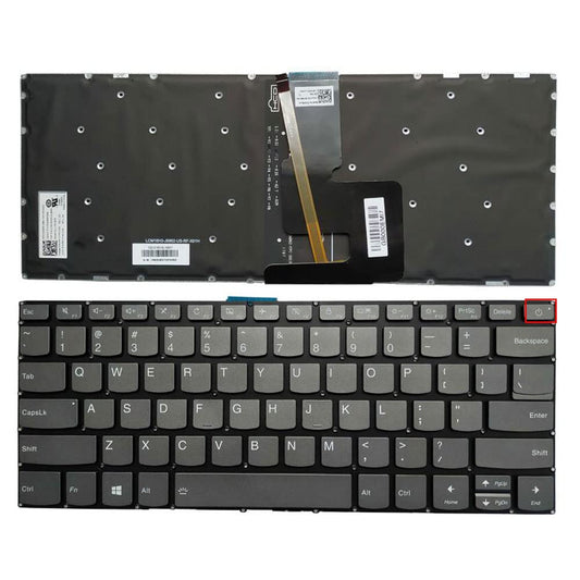 Laptop Keyboard Compatible for Lenovo IdeaPad 1-14IGL05 1-14ADA05 1-14AST-05 SN20M61946 US Layout Backlit (Power On-Off Key Version)