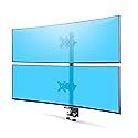 StarTech.com Desk Mount for 2X Vertically Stacked Monitors, Dual 49", Total 70lb (32kg), C-Clamp, VESA, 16:9/32:9, TAA