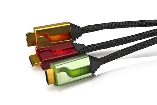 PDP Câble HDMI Afterglow Triple 180m - Rouge/Orange/Vert