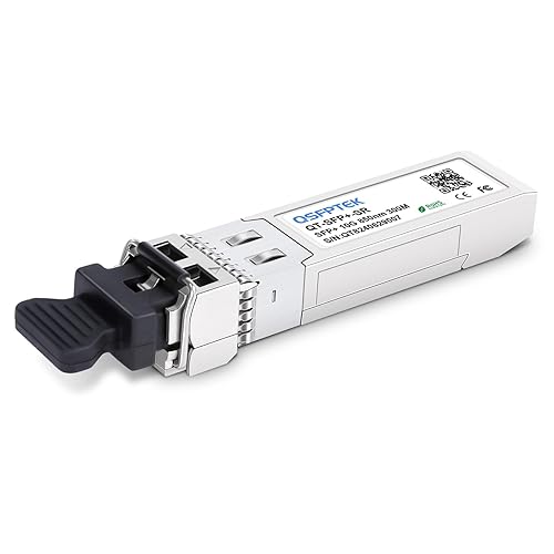 10G SFP+ Module, 10GBASE-SR 850nm 300M DDM Multimode LC SFP+ to Ethernet Port Transceiver for Intel E10GSFPSR, Fortinet, Ubiquiti, Mikrotik, D-Link