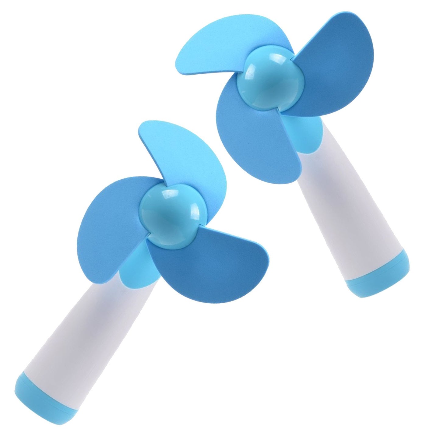 Ogrmar 2PC Mini Handheld Fan Personal Fan Battery Powered Soft Foam Blades
