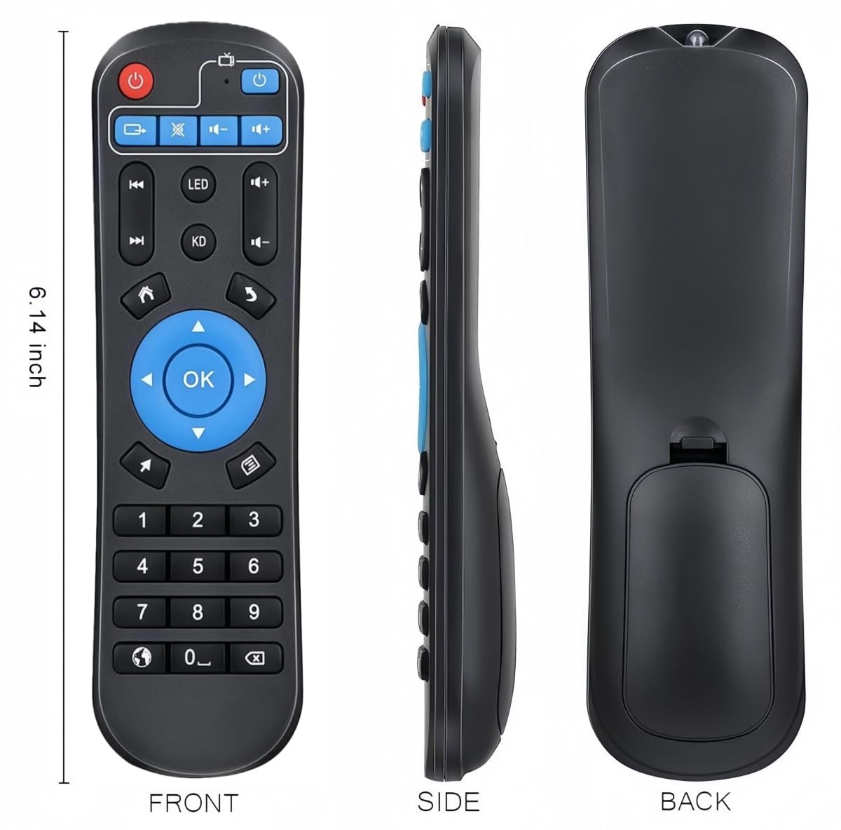 New Replacement Remote Control for Android TV Box T95, T95H,T95Q,T95MAX, T95Z Plus, T95K T95V T95U T95W Pro, T95 X2, Q Plus, X96, H96, MX1, MX10, T9