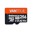 Vantrue 256GB microSDXC UHS-I U3 4K UHD Video High Speed Transfer Monitoring SD Card with Adapter for Dash Cams, Body Cams, Action Camera