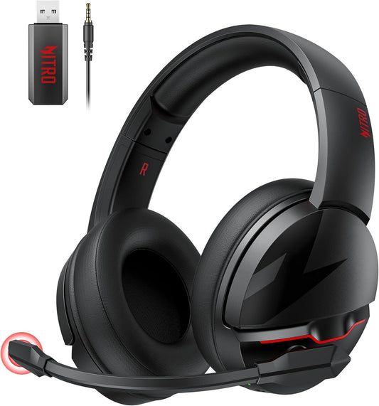 acer Wireless Gaming Headset, PS5 Headset with 2.4GHz for Ps5, Ps4, PC, Switch, Bluetooth 5.3 + 100Hrs Gaming Headphones with Noise Canceling Mic