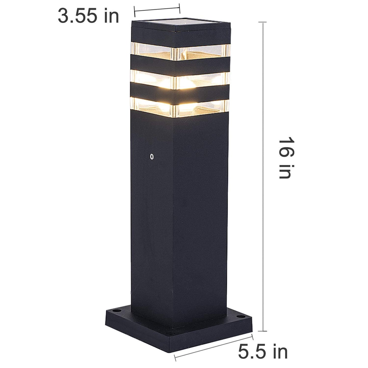 AILICIN Pathway Lights Post Lights IP55 Waterproof Outdoor Lamp Post Lawn Light Floor Lamp E26 Lampholder Hardwired Suitable for 12V / 24V / 120V