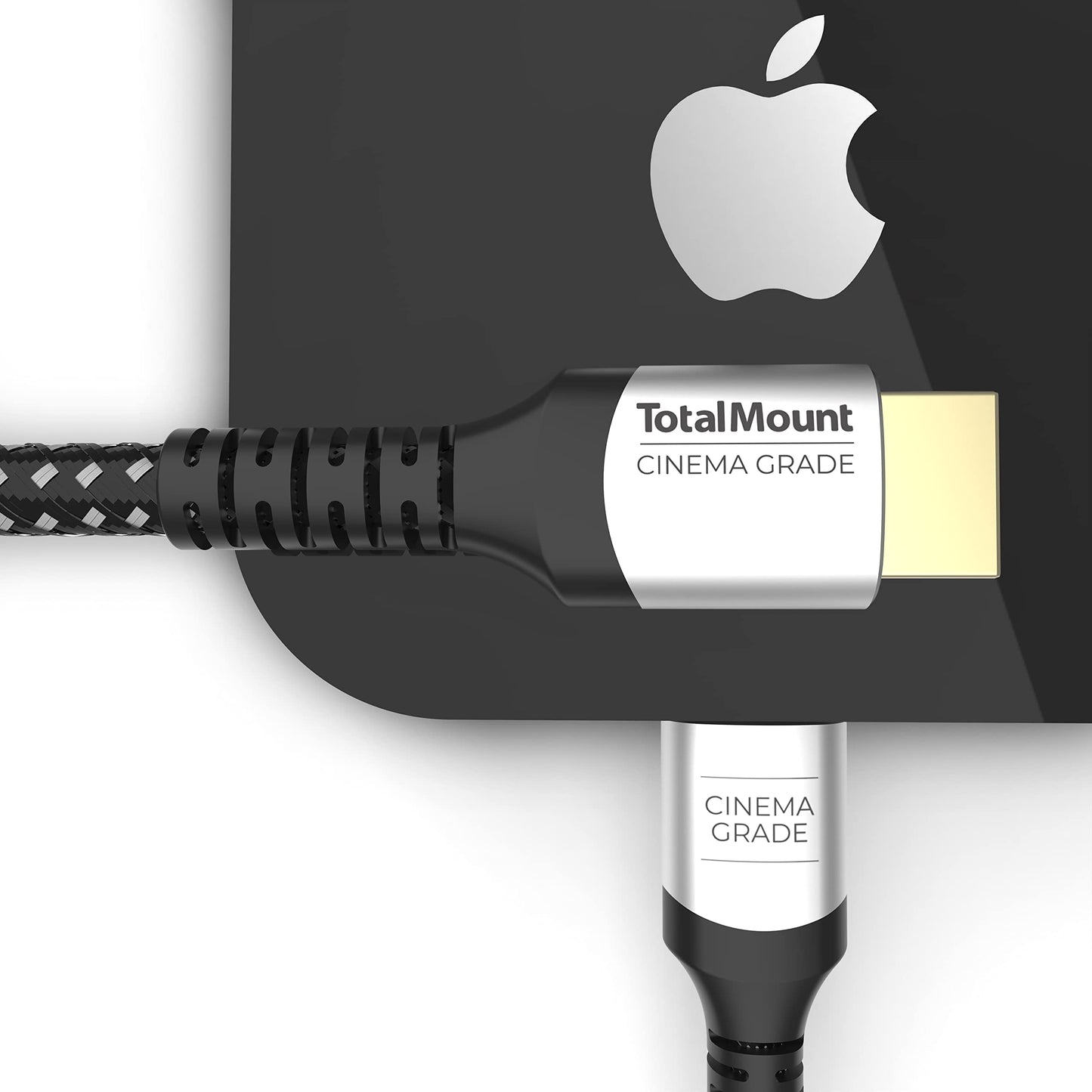 TotalMount Cinema Grade - Gold-Plated HDMI Cable for Apple TV - HD, 4K, 8K, and 10K - Full Apple TV Compatibility (10 Feet)