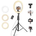 Eicaus 12" Ring Light with Tripod Stand and Phone Holder,Selfie LED Lighting with 62" Phone and Stand,Circle Ringlight for Photography,TIK Tok