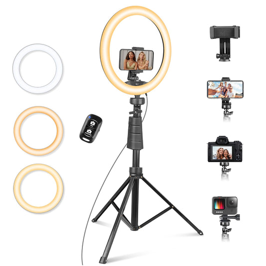Eicaus 12" Ring Light with Tripod Stand and Phone Holder,Selfie LED Lighting with 62" Phone and Stand,Circle Ringlight for Photography,TIK Tok