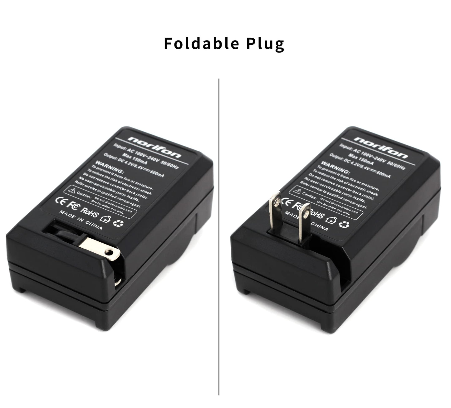 Norifon NB-6L Wall Charger for Canon PowerShot SX530 HS, SX610 HS, SX710 HS, SD1200 is, SD1300 is, S120 IXY 10S IXY 30S and More with Foldable Plug