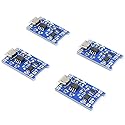 Aliotech 4Pcs 5V Micro USB 1A 18650 TP4056 Lithium Battery Charging Board with Protection Charger Module