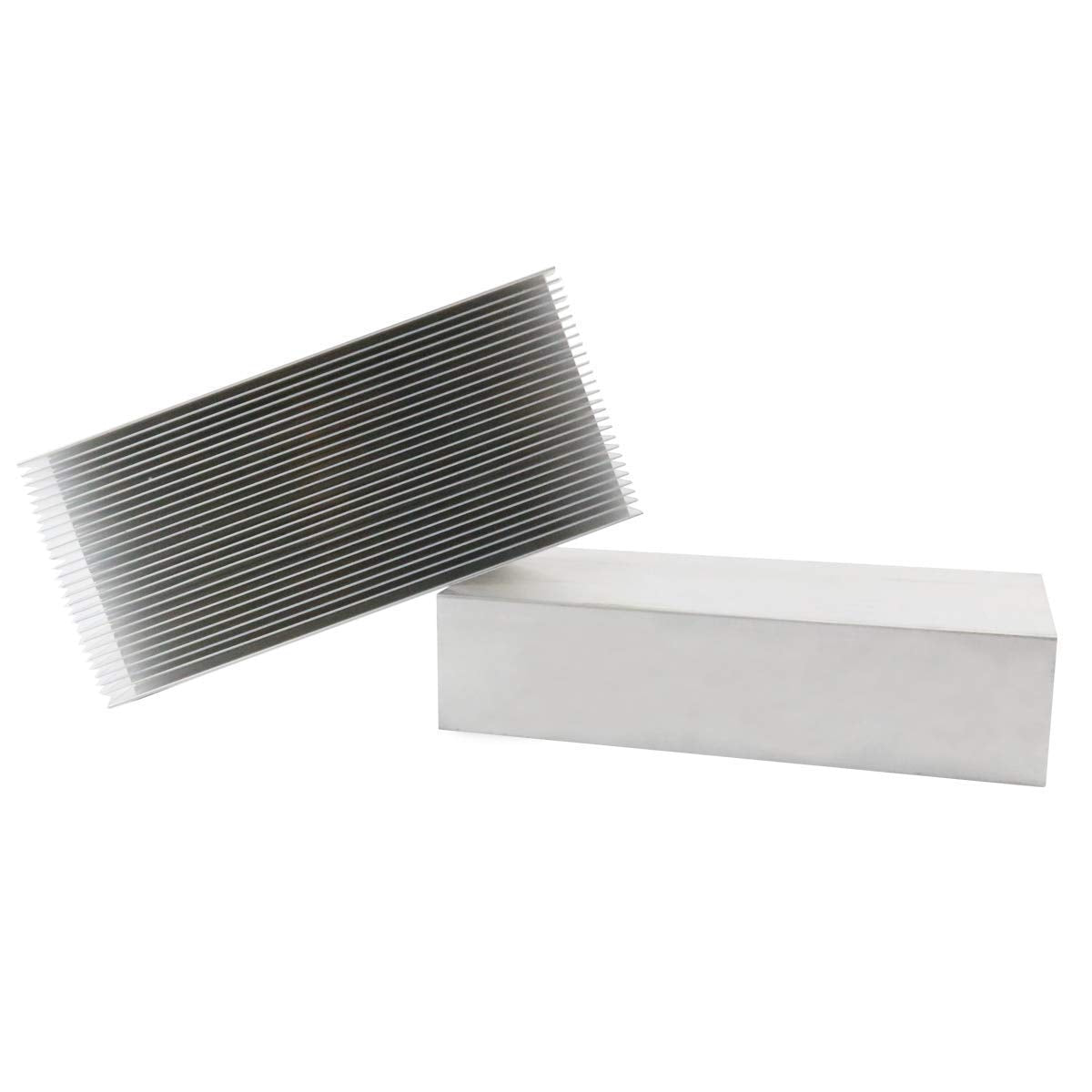 Nxtop 150x69x36mm Aluminum Heat Radiator Heatsink Cooling Fan Silver Tone 2Pcs