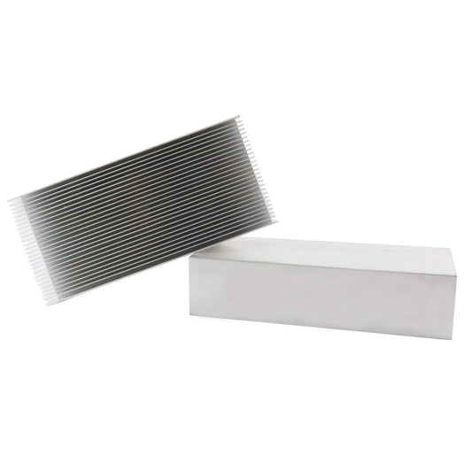 Nxtop 150x69x36mm Aluminum Heat Radiator Heatsink Cooling Fan Silver Tone 2Pcs