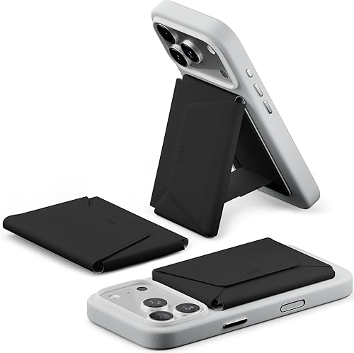 MOFT Magsafe Wallet, 8-Card Holder, Magnetic Phone Stand with Pull to Access Design, RFID Blocking, Angle Adjustment & MOVAS Minimalist Snap Field