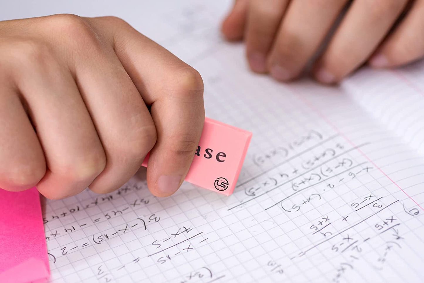Pink Erasers, 60 Count Rectangular Eraser Bulk Pack, Latex Free Pink Pearl Erasers for School Supplies, Art and Office
