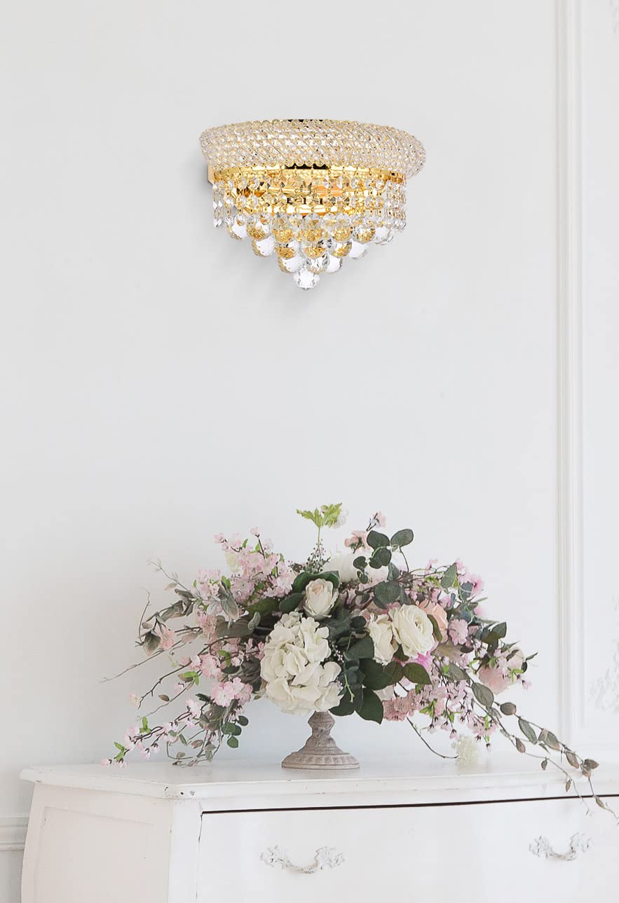Elegant Lighting Primo - Two Light Wall Sconce-Gold Finish-Royal Cut Crystal Type