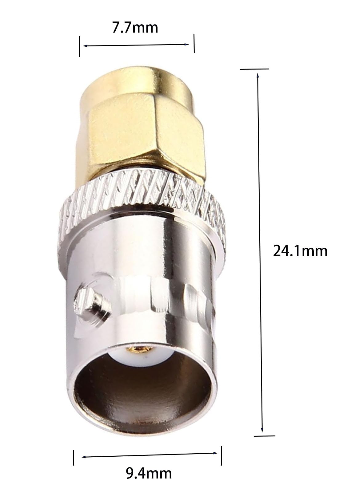 DHT Electronics 2pcs RF coaxial Coax Adapter SMA Male to BNC Female