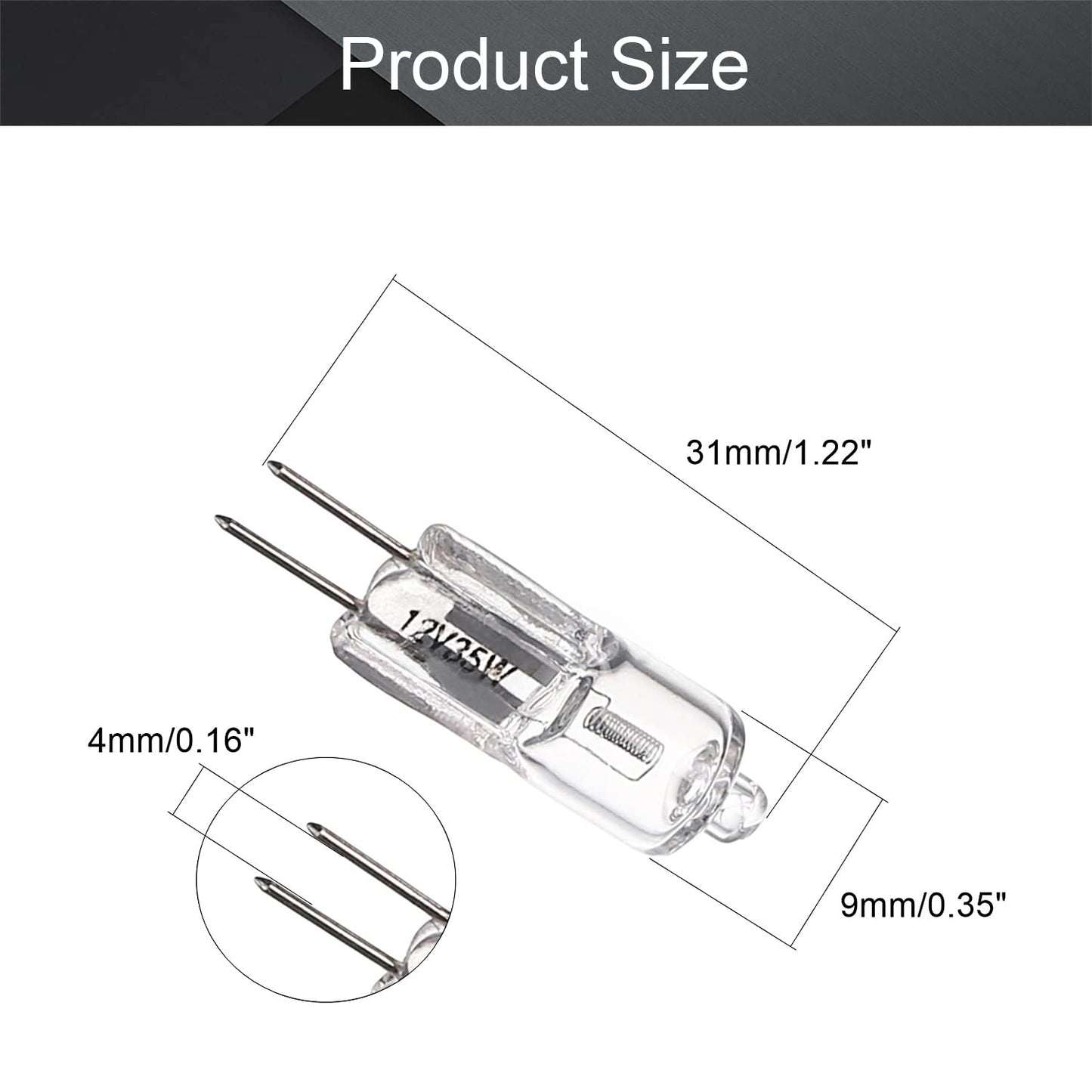 G4 Halogen Bulb 12V 35W 3000K Dimmable Soft White for Chandelier