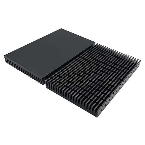 Awxlumv Aluminum Large Heatsink 5.9 x 3.6 x 0.59 Inch /150 x 93x 15 mm Black Heat Sinks Fins for Cooler RTX 3090 3080 ti Backplate PCB LED Motherboard
