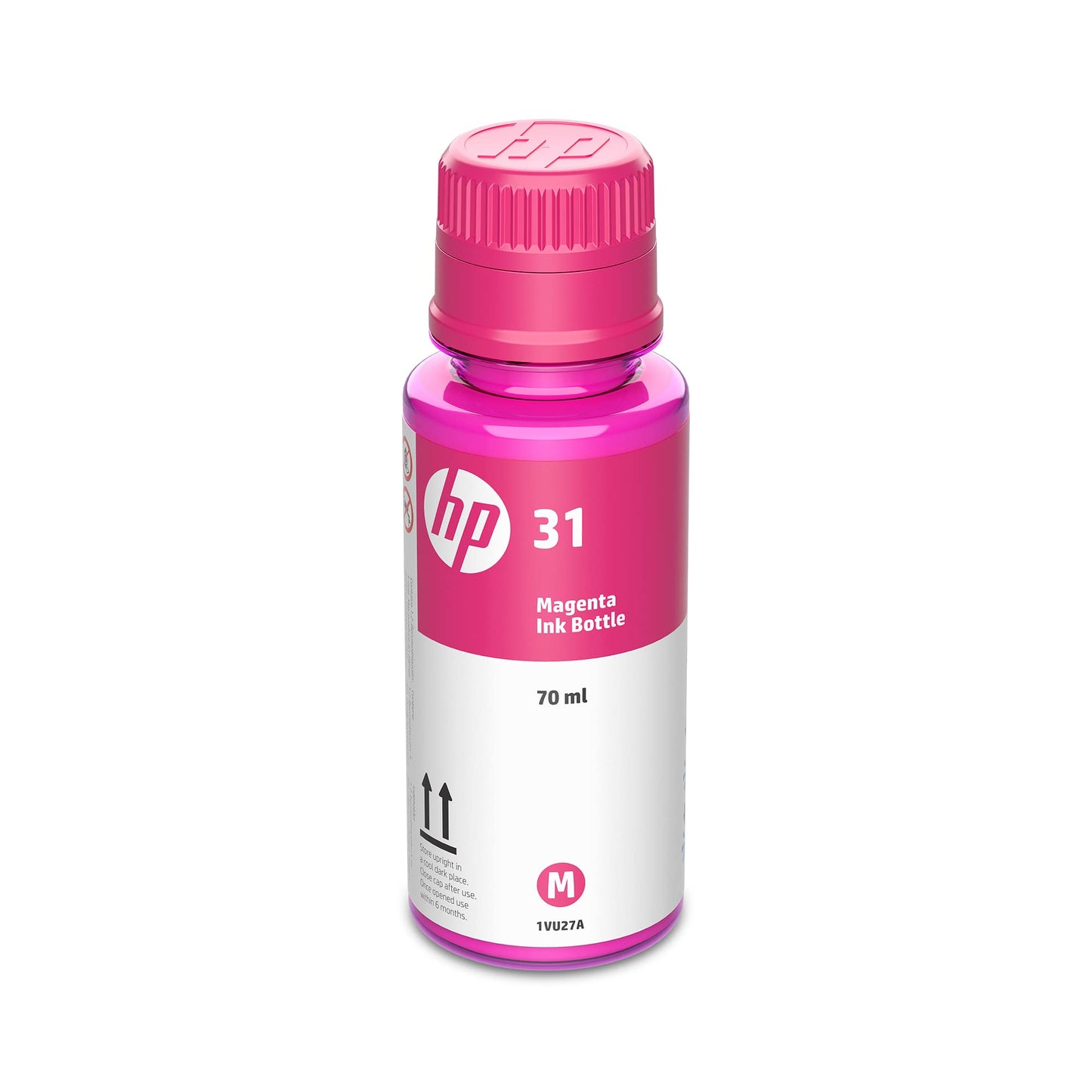 HP 31 | Ink Bottle | Magenta | Up to 8,000 Pages per Bottle | Works Smart Tank Plus 651 Smart Tank Plus 551 | 1VU27AN | Packaging May Vary