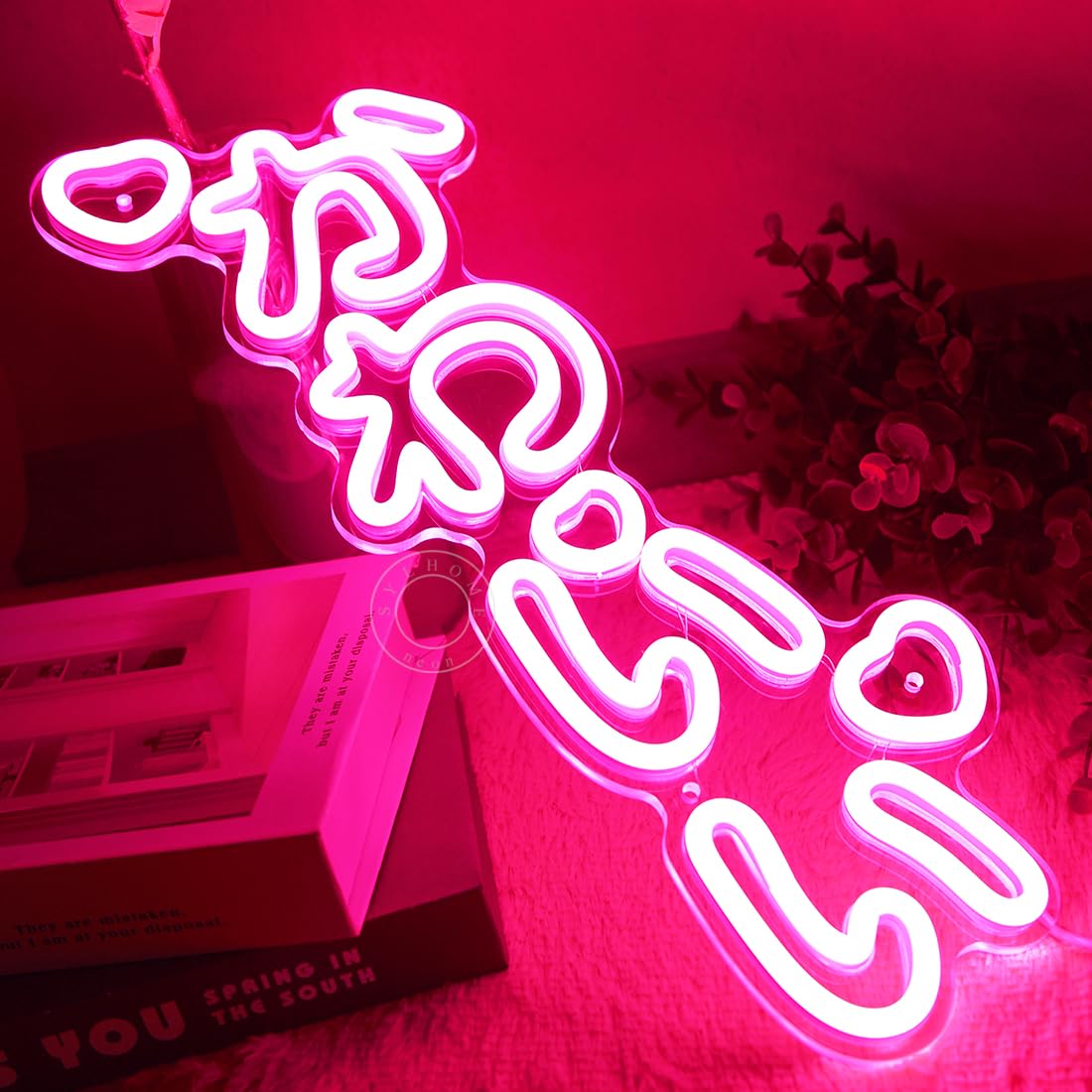 SYLHOME LED Neon Light Sign ???? (pronunciation:kawaii) Vertical Cute Japanese Anime Light Up Wall Decor Sign Girls Kids Bedroom Birthday Party