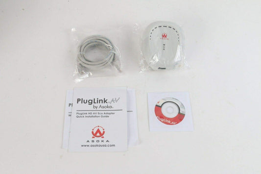 Asoka PL9661-I2 PlugLink HD AV Adapter ETH-200 Powerline HomePlug 200Mbps Wired Ethernet