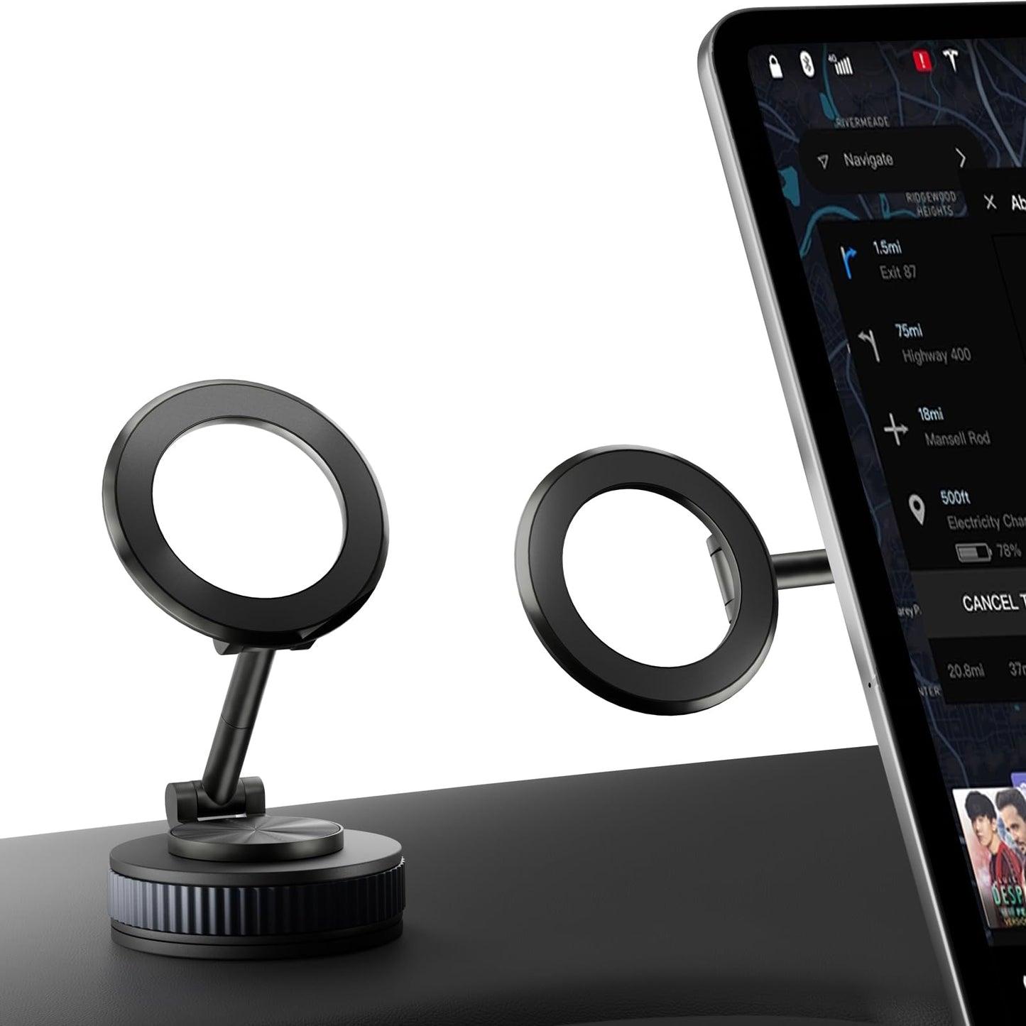 YIUS Magnetic Car Phone Holder for Magsafe [78+LBS Strongest Suction & 2400gf Magnetic] 360° Adjustable Phone Mount, Car Accessories for Tesla