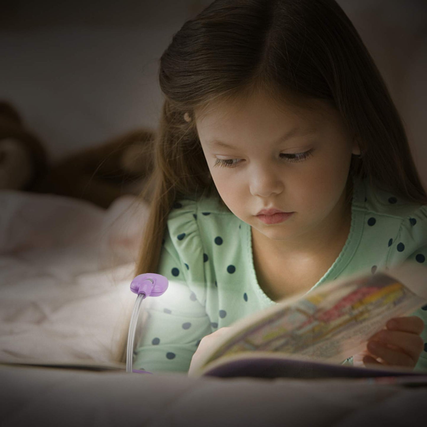HONGUT Book Light for Kids Clip on Book Lights for Reading in Bed Book Lamp Portable LED Reading Light with 360° Flexible and 2 Brightness (3Pack Mini
