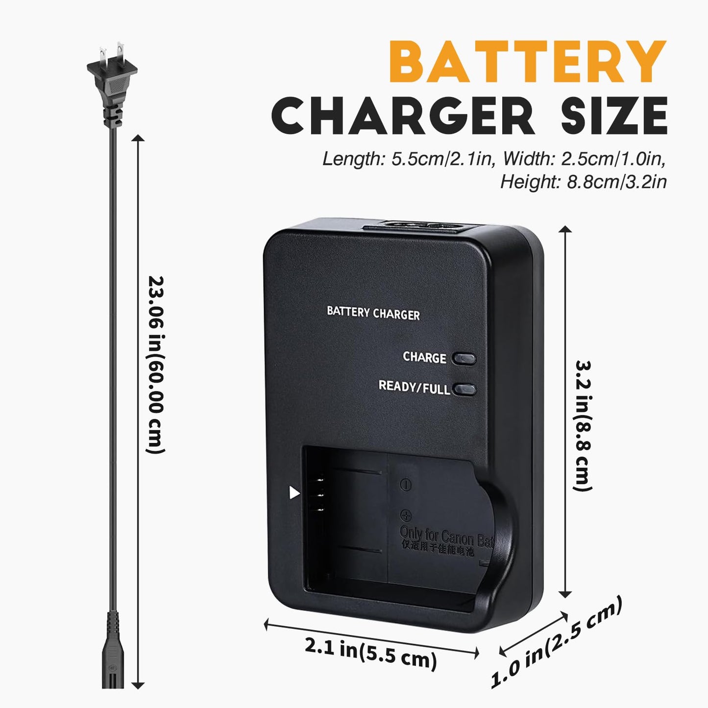 Fast USB Charger for NB-13L Battery (CB-2LH/CB-2LHT)| Compatible with Canon G7X G7X Mark II III G1 X Mark III G5X G5X Mark II G9X G9X Mark II SX620