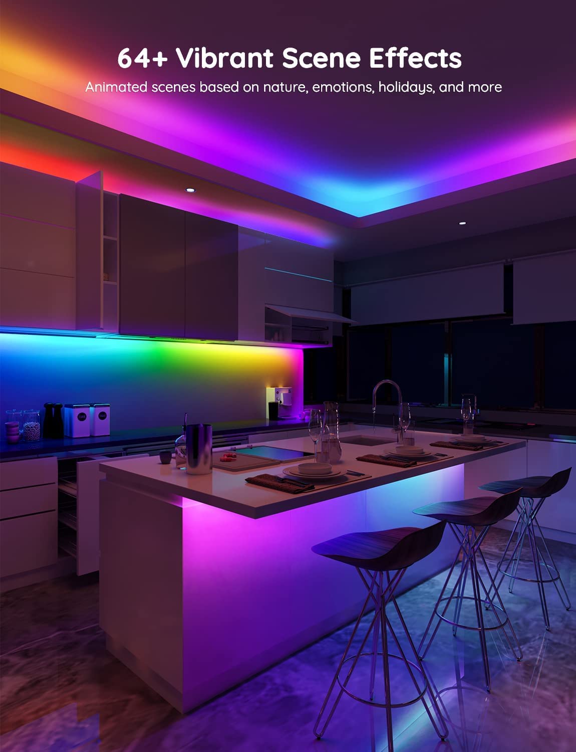 Govee RGBIC LED Strip Lights, 16.4ft WiFi LED Lights Work with Alexa and Google Assistant, Smart LED Strips App Control, DIY, Music Sync, Color