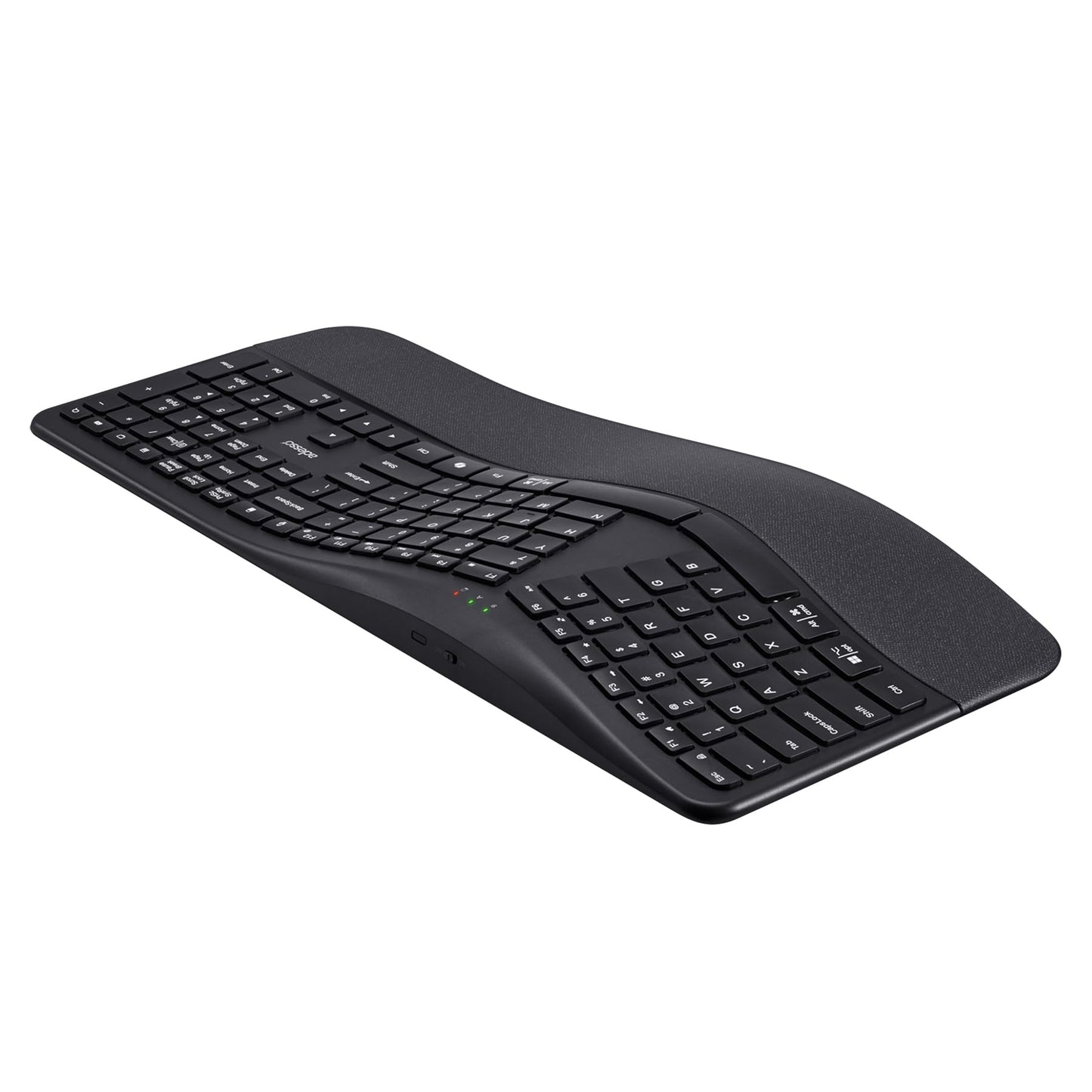 Adesso WKB-7500CB Wireless Ergonomic Keyboard and Mouse Combo with Copilot AI Hotkey Scissor Switch Keys Split Keyframe Design Adjustable DPI Optical