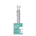 Gray COVEREase Lamp Cord Cover 9 ft Faux Silk Fabric Cover - Cable Sleeve, Wire Cover, Cord Hider for Cable Management for Electrical Lighting