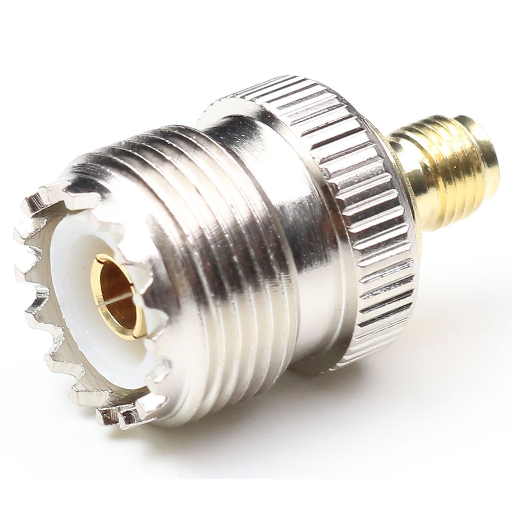 ANHAN SMA Female to UHF Female Connector Pl259 Female Coax Connector Two Way Ham CB Radio Connectors SO239 Female Adapter for BAOFENG UV-5R Series