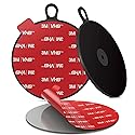 Dashboard Pad Mounting Disk for Suction Cup, 3.75” Large Plastic Extra Strong Adhesive Disc for Dash Windshield Holder, Camera GPS, Tablet, Car Phone