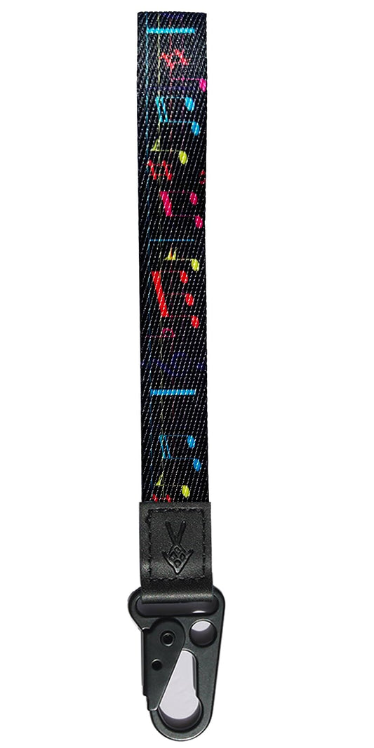 Wristlet Keychain, wrist lanyard for keys, Women's Keyrings,Wristlet Strap for Key, Hand Wrist Lanyard Key Chain Holder (Music)