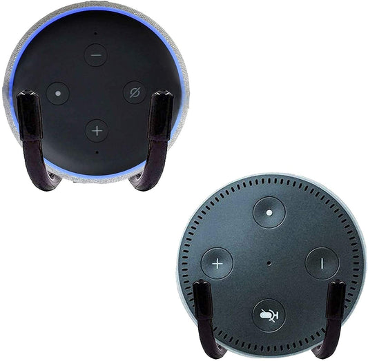 AUXPhome Hole- Free Wall Mount Wall Holder Clip Wall Bracket Wall Stand Compatible for Echo Dot (1st Gen) Echo Dot (2nd Gen) Echo Dot (3rd Gen) -2PK