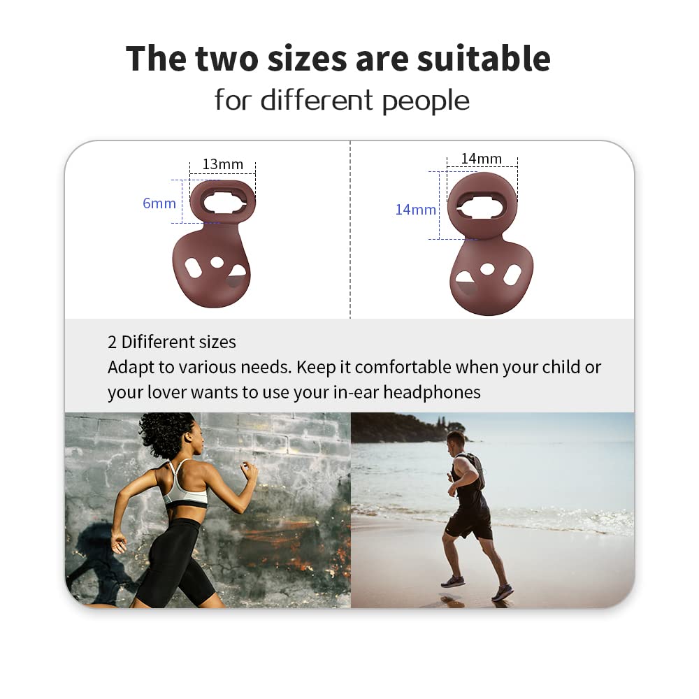 Samsung Galaxy Buds Live Ear Tips, Anti-Slip Silicone Ear Tips Cover Compatible with Samsung Galaxy Buds Live Earbuds Cover Accessories (Brown) (2