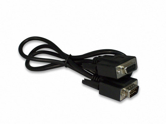 YCS basics Black 3 Foot DB9 9 Pin Serial / RS232 Male/Female Extension Cable
