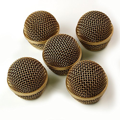 5x Mesh Microphone Grille For Shure SM58 565SD LC Microphone,Copper Plated