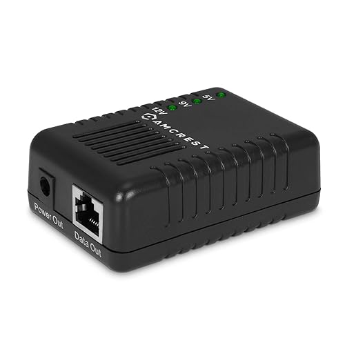 Amcrest Active PoE Splitter Adapter, IEEE 802.3af compliant, Up To 100 meters, 5V / 12V Output