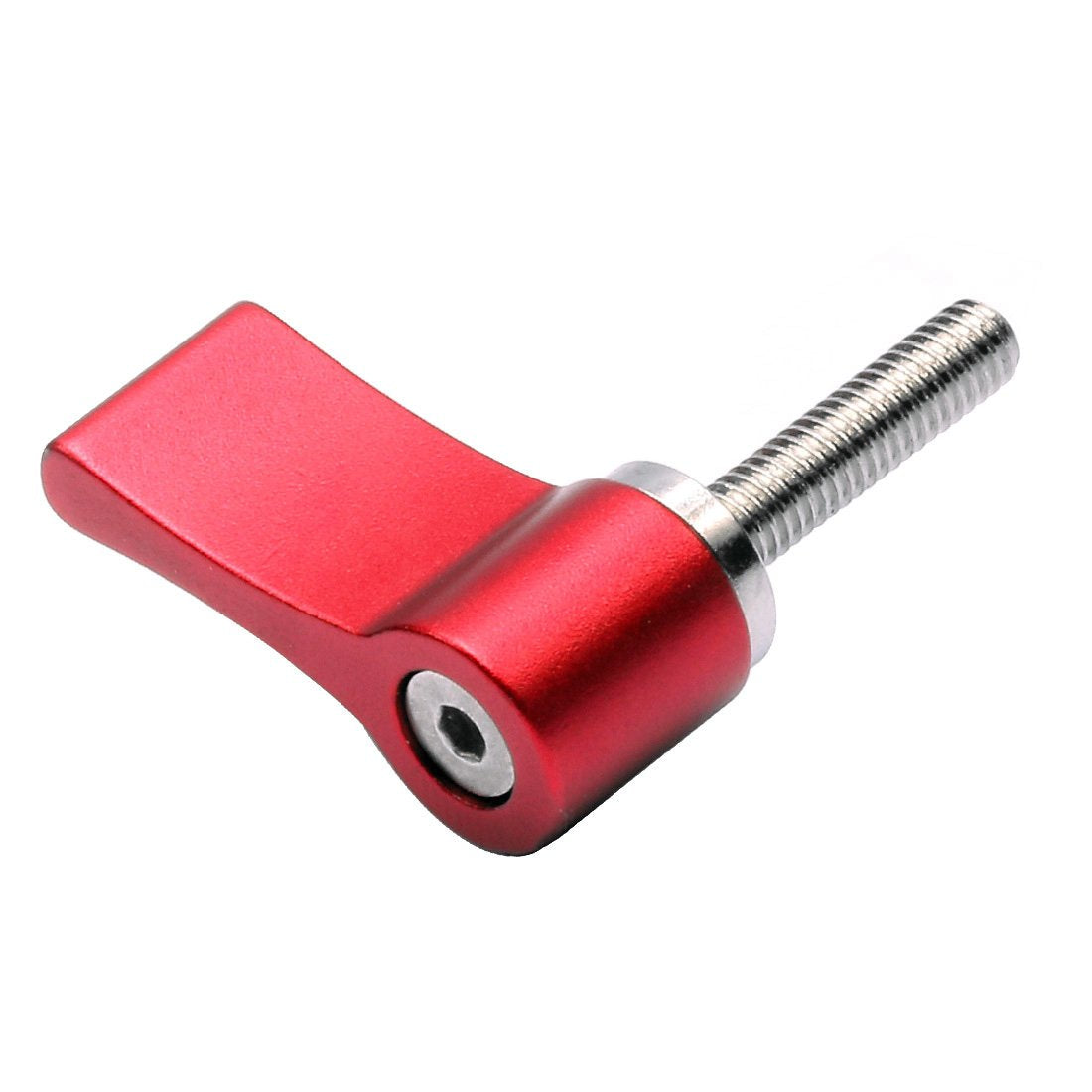 NovelGoal CNC Adjustable Hand Screw M4 M5 M6*12mm 17mm 20mm Tight Lock Screws for DSLR Camera 15mm Rail Rod Follow Focus Accessories (M4x20mm,Red)