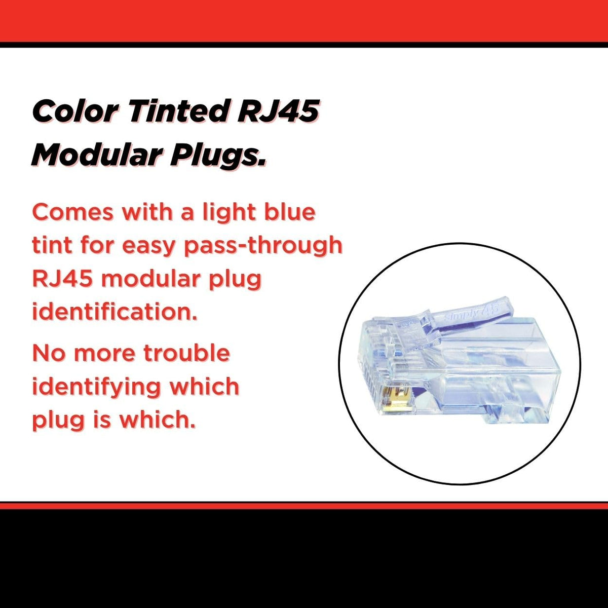 Simply45 Cat5e RJ45 Modular Plugs 8P8C, 100 Pack