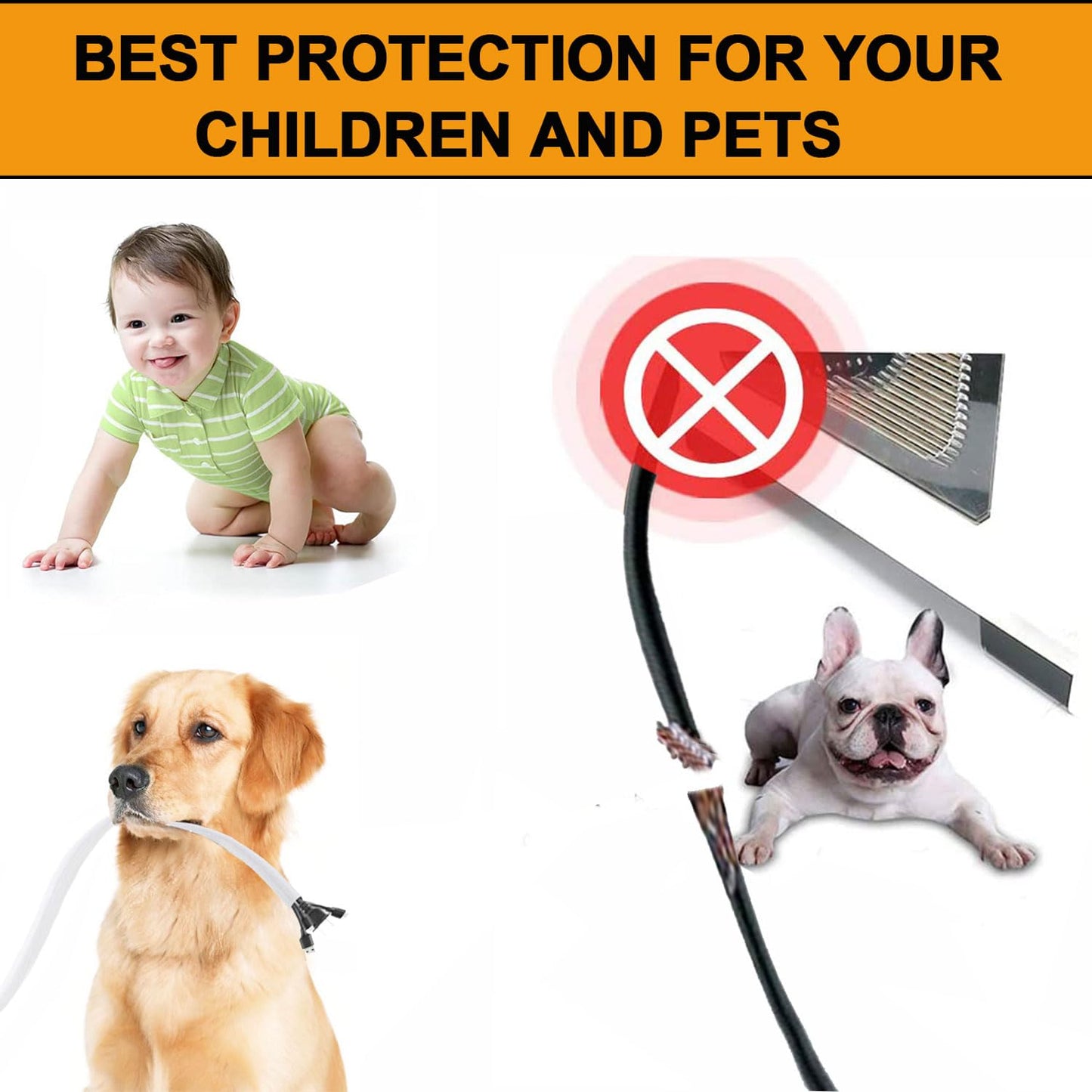 QCSIW 3/8 Inch -25ft Split Cable Sleeve, Braided Wire Loom Tubing Cord Protector for Cable Management,Protect Pets from Chewing, Flexible Wire Wrap