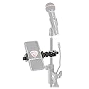 Rockville IPS55 Smartphone Mount w/360 Degree Swivel, Fits Devices up to 4.1", Secure Dual Knob Grip, Tool-Free Install, for Mic Stands and Content