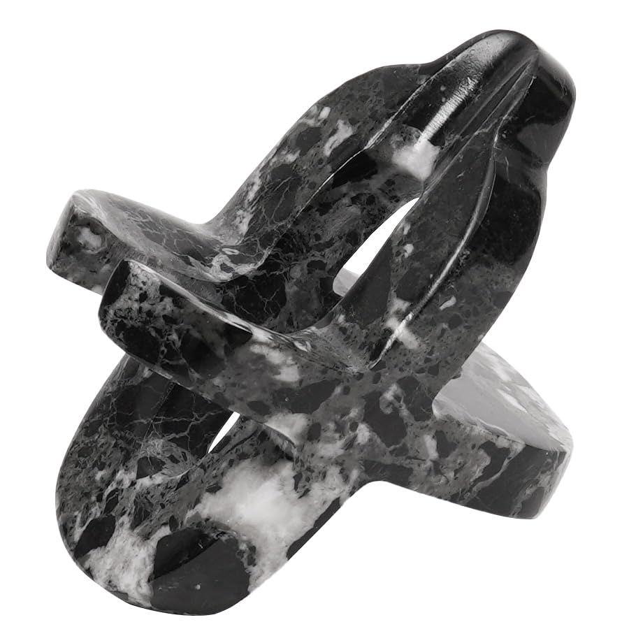 Marble Cell Phone Stand Holder Black Zebra 4'' Office Stationery Supplies, Remote Control Holder for Modern Office Desk, Ideal Phone Stand, Key