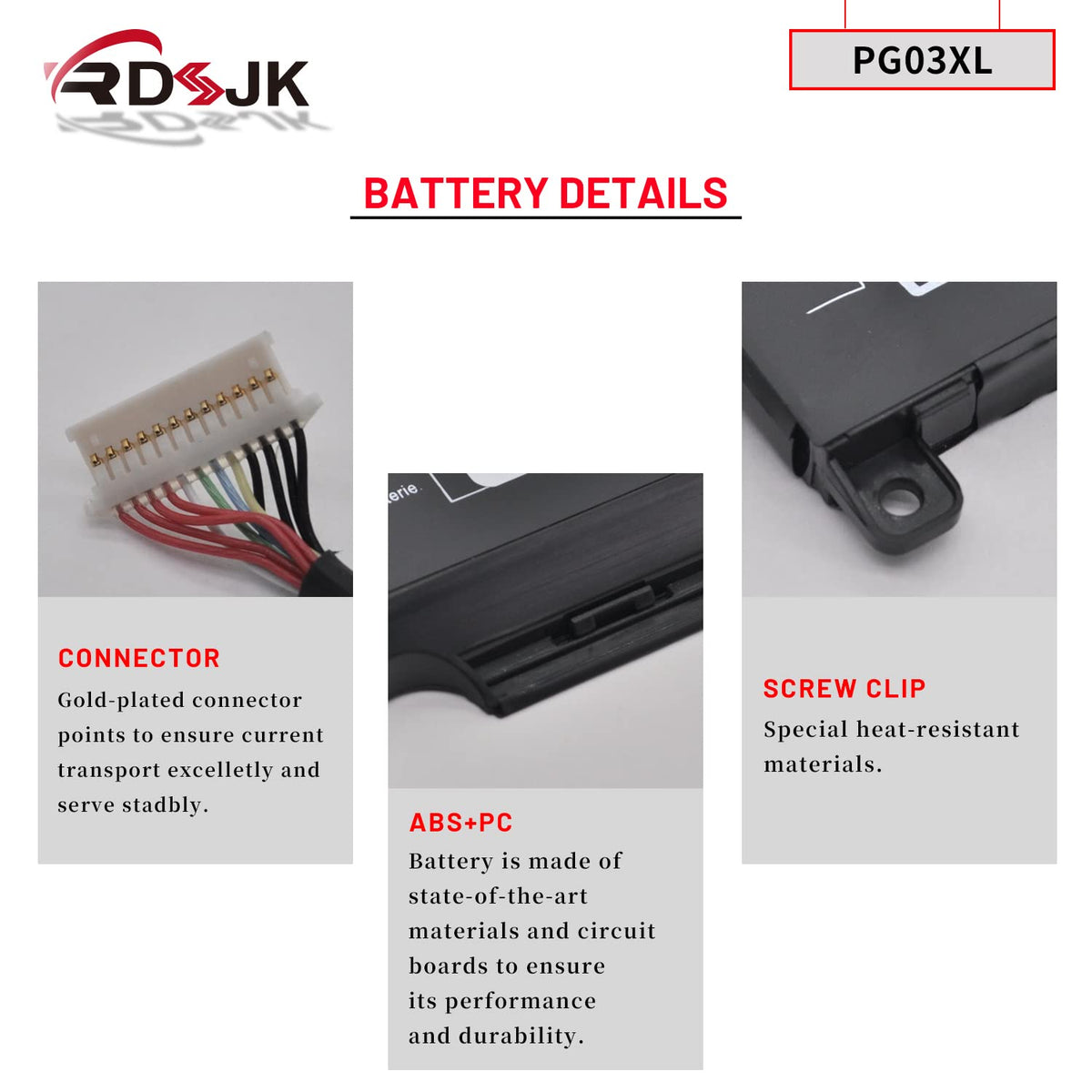 PG03XL Laptop Battery for HP Pavilion Gaming 15-DK 15-dk0020TX 15-dk0021TX 15-EC 15-ec0000 15-ec1011ns OMEN 5X FPC52 Series PGO3XL HSTNN-OB1I