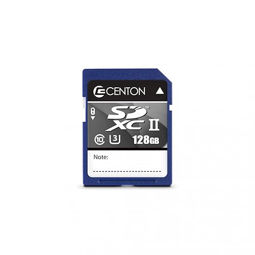Centon SD UHS-II / V90 / U3 / Class 10 Flash Memory Card 128GB x 1, (S1-SDXUII-128G)